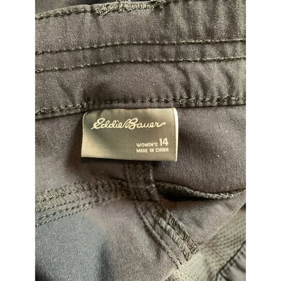 Eddie Bauer Womens Nylon Stretch Shorts Size 14 Black - Picture 5 of 5